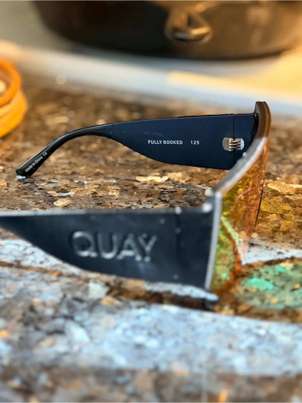 QUAY Fully Booked Pink Mirror Shield Sunglasses